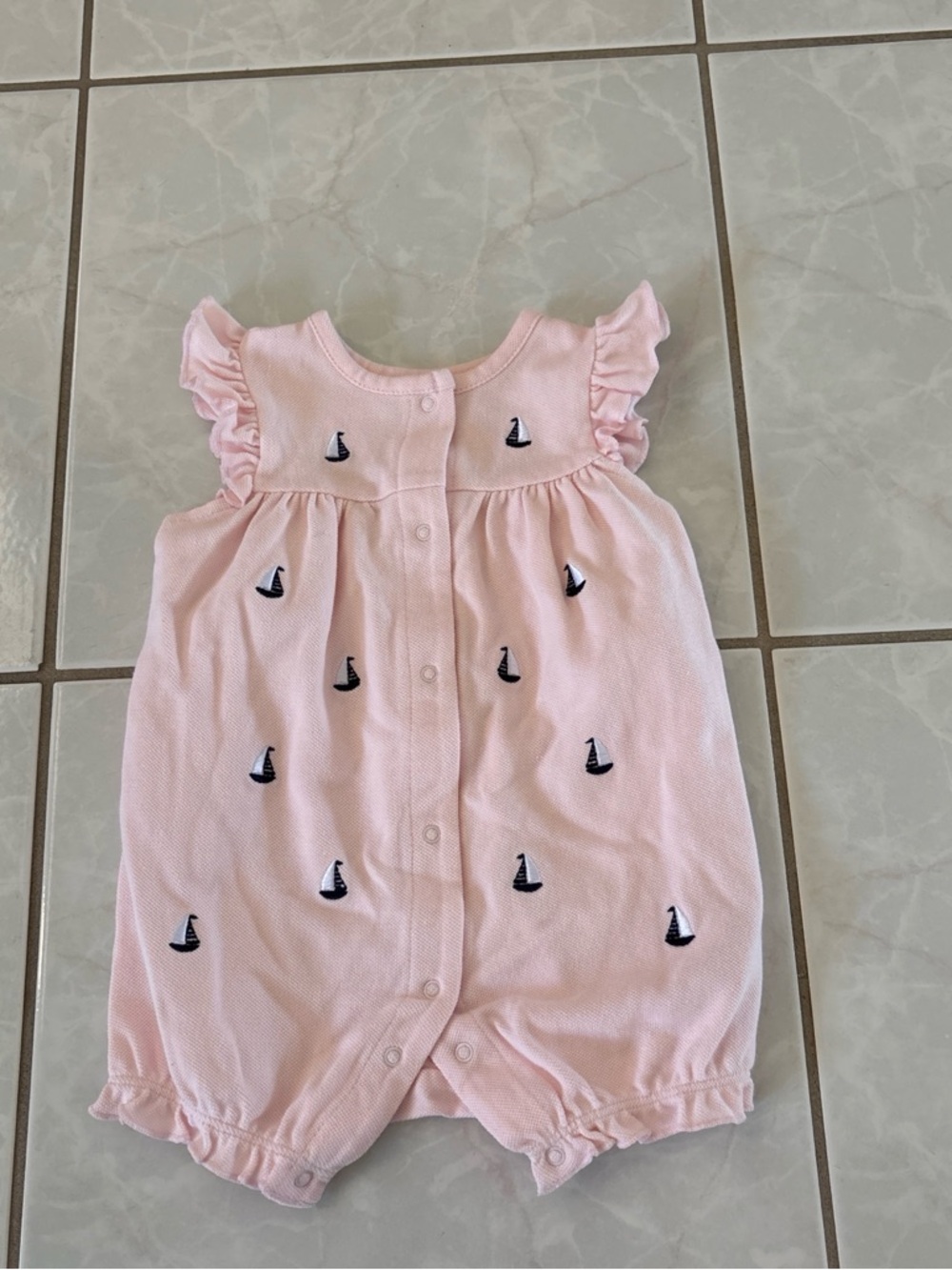 Little Me Pink Infant Romper Top
